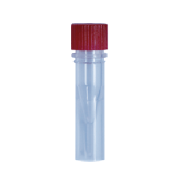 0.5ml Skirted Tube With Screw Cap, Sterile, Red, 500/Bag