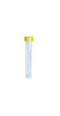 10ml Tube and Screw Cap, Yellow, Polypropylene, Sterile, 100/Bag