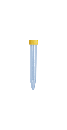 15ml Centrifuge Tube, Screw Cap, Yellow, Sterile, 100/Bag