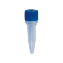 0.5ml Conical Tube With Screw Cap, Sterile, Blue, 500/Bag