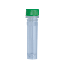 2ml Skirted Tube With Screw Cap, Sterile, Green, 500/Bag