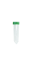 50ml Conical Centrifuge Tubes, Green Cap, Sterile, 25units (cardboard rack)